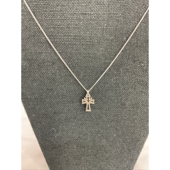 James Avery Retired Sterling Silver Holy Spirit Descending Dove Cross Pendant - Picture 2 of 6